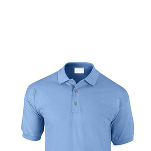 Men's Light <b>Blue</b> Short Sleeve Pique Cotton <b>Polo</b> <b>Shirt</b> Casual Breathable Knitted Solid Color Regular Fit - Product Image 4