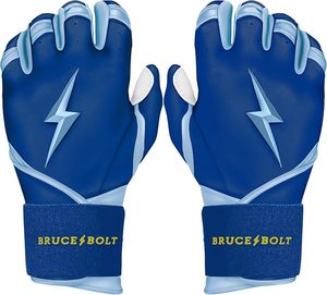 ถุงมือตีเบสบอล Bruce Bolt สีน้ำเงิน หนังแท้ ระบายอากาศได้ดี น้ำหนักเบา บุฟองน้ำ ปิดด้วยแถบตีนตุ๊กแก เหมาะสำหรับผู้ใหญ่ทุกเพศ ใช้สำหรับฝึกซ้อม - Product Image 5