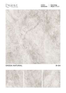 Carreaux de porcelaine texturés mats 60x60 cm, développés pour créer des intérieurs sereins, avec une surface à profondeur de couche variée et une durabilité fiable du revêtement. - Product Image 4