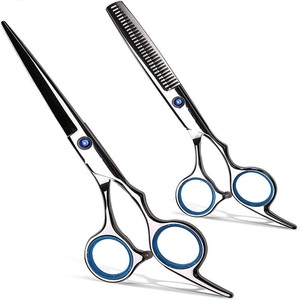 Ciseaux de coiffure professionnels SAAR GLOBAL SURGICAL en acier inoxydable 440C, lame tranchante, pour droitiers, manche long, usage en salon - Product Image 1
