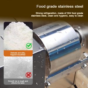 Máquina de hielo raspado KQ-100F, 396 lbs/día, máquina de conos de nieve, máquina de hielo en escamas, enfriamiento por aire - Product Image 6