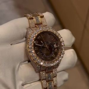 Brand New High Quality Customized Iced Out Lab Grown VVS Diamonds Studded Business Hip Hop <b>Watch</b> 20mm Glass Band Gift <b>for</b> <b>Men</b> - Product Image 3