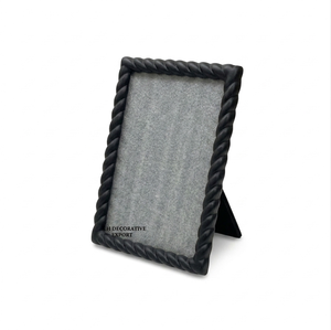Matte <b>Black</b> Metal Twisted Rope Picture <b>Frame</b> Modern Industrial Style Photo <b>Frame</b> Decorative Tabletop Portrait <b>Frame</b> for Decor - Product Image 2