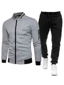 Chándal Deportivo Transpirable de Cuello Redondo y Corte Ajustado para Hombre, Estilo Europeo Americano Estándar, Nueva Temporada Primavera-Otoño, OEM - Product Image 2