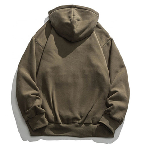 Nouveau Hoodie d'Hiver Homme Lourd Personnalisé Multi-Poches avec Poche Avant, Poche Discrète et Design Strass en Molleton 100% Coton - Product Image 3