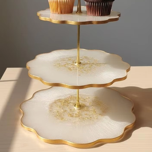 Best Quality Resin Cake Stand Eco-Friendly Luxury Resin Cake Stand with New Design for Wedding Party Engagement use At Low Price - Product Image 1