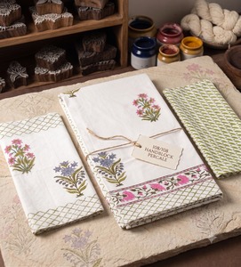 100% Cotton Handblock Printed <b>Bedding</b> Set <b>Percale</b> Floral Towel Set Rectangle Home Use - Product Image 2