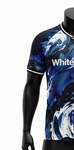 Camiseta de Fútbol Americano Blanca con Cuello en V para Hombre, Estampado por Transferencia de Calor, Transpirable, 100% Poliéster, para Todas las Temporadas, Deportiva para Adultos - Product Image 4