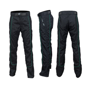 Pantalon de parachutisme pour homme noir avec rayures vertes, logo brodé, OEM, taille haute, fermeture élastique - Product Image 6