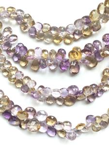 ลูกปัดอะเมทรินทรงหยดน้ำ 1 เส้น พลอยธรรมชาติสำหรับทำเครื่องประดับชั้นดี - Product Image 3