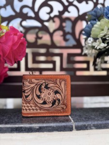 Handmade Hand-Tooled Leather Wallet for Men Luxury Vintage Fold Closure Short Premium Gift for Men Daily use <b>Purse</b> - Product Image 4