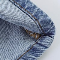 Robe Courte en Jean MYST&ZA pour Femme, Nouvelle Collection Été 2026, Tendance et Polyvalente, Col Rond, Sans Manches, Boutonnage Simple 0108035