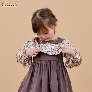 ชุดเดรสเด็กทรงเอไลน์ แบรนด์ Babeeni รุ่น DR4508 ลายดอกไม้ ประดับผ้าปักมือ 100% ผ้าฝ้าย  รักษ์โลก  ความยาวปานกลาง  แบบไม่มีแขน  ลายดอกไม้ตัดกันสไตล์ออทัมน์  รับผลิตแบบ ODM - Product Image 2