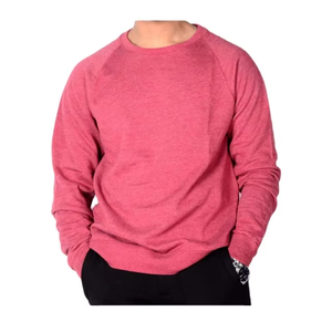 Sudadera de cuello redondo gris para hombre, de tejido grueso, corte regular, color liso, manga larga, informal, para otoño. - Product Image 5