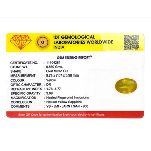 Natural Yellow Sapphire 2.8 Carat Certified Loose Gemstone Pear Cut Wholesale - Product Image 4