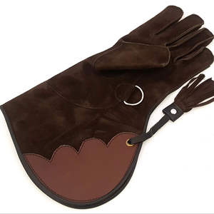 Guantes de cetrería de cuero hechos a medida de alta calidad para zurdos, para el manejo y el control de halcones, OEM - Product Image 1
