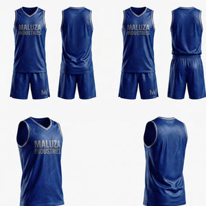Conjunto de Uniforme de Baloncesto Moderno, Pantalones Cortos y Camiseta Ligeros de Malla, Ropa Deportiva Personalizada para Equipos, Maluza Industries - Product Image 6