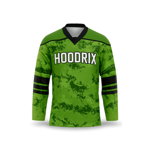 เสื้อฮอกกี้น้ำแข็งแบบสั่งทำ Hoodrix คอวี แขนยาว ระบายเหงื่อได้ดี ผลิตจากโพลีเอสเตอร์ สำหรับผู้ใหญ่ทุกเพศ ชุดยูนิฟอร์มฮอกกี้น้ำแข็ง - Product Image 3