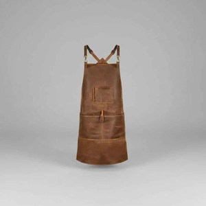 Sleek Black Leather Apron Professional Uniform for Modern Service Industry High Quality Genuine Leather Smell Proof Casual - Product Image 1