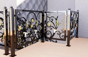 Barandillas de Hierro Forjado Modernas, Piezas para Escaleras, Diseños Elegantes para Escaleras Interiores/Exteriores de Villas, Resistentes al Óxido, Duraderas y Fáciles de Instalar - Product Image 3