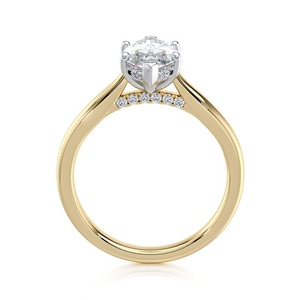 Bague de fiançailles solitaire en diamant de laboratoire taille marquise 2,35 carats, or jaune, 6 griffes, bijoux fins de mariage, vente en gros - Product Image 4