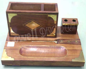 Eco-Friendly Classic Wood Wall-Mounted Desktop Clock Card Holder UV Printing Pen Stand Organizer Carved Design Home Office Craft - Product Image 4