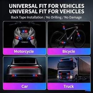 Bombillas LED TCYATO para Autos, Luz Estroboscópica Solar Anticolisión, Luz de Advertencia Nocturna para Modificación de Autos y Scooters Eléctricos, Impermeable - Product Image 4