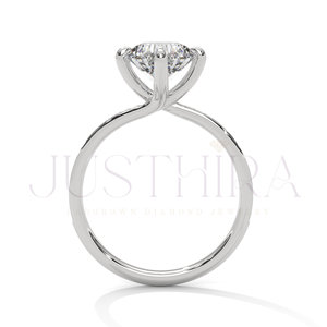 14k Rose Gold Plating Engagement <b>Ring</b> Classic <b>Proposal</b> <b>Ring</b> With Round Cut Moissanite Diamond Wedding Jewelry For Women Gift - Product Image 4