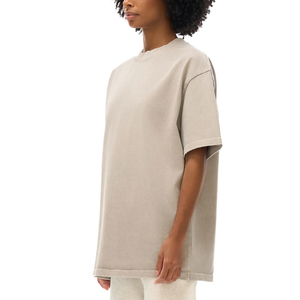 Custom Acid Washed Unisex 100% Cotton Screen Printed 280gsm Heavyweight Oversized Eco-Friendly Quick Dry <b>T</b>-Shirt Women - Product Image 2