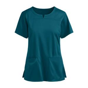 เสื้อสครับผู้หญิง สีดำ โพลีเอสเตอร์ ถัก แขนสั้น มีกระเป๋า ชุดยูนิฟอร์มโรงพยาบาล สำหรับบุคลากรทางการแพทย์ - Product Image 6