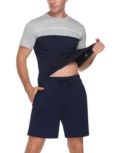 High Quality best price casual wear summer t-shirt and short set 2 Piece Outfit Jogging <b>twinset</b> new fashion men - Product Image 1