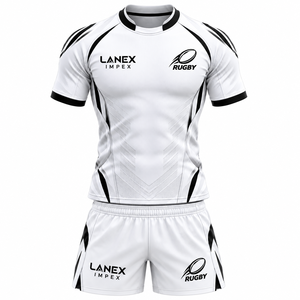 Custom <b>Rugby</b> League Uniform Set with Personalized Colors Number Printing Durable Polyester Fabric and Matching <b>Shorts</b> for Sports - Product Image 1