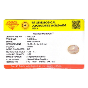 Handcrafted 5.4 Carat Oval Faceted Yellow Sapphire Loose Gemstone for Fine Jewelry - Product Image 4