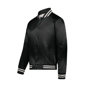 Vestes bomber en satin personnalisées, polyester, soie brillante, respirantes, de haute qualité, prix bas, vente en gros, OEM - Product Image 2