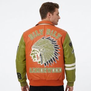 Custom Men's <b>Rhinestone</b> Embroidered Front Logo Stand Collar Luxury Safari <b>Jacket</b> Patchwork Applique Waterproof Windproof - Product Image 4