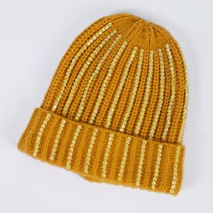 Wholesale Custom Rhinestone Knit Beanie for Women Sparkly Winter Hat with <b>Chain</b> Decoration Fashion Bling Beanie Low MOQ Supplier - Product Image 2