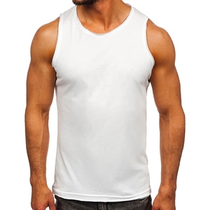 Camiseta sin Mangas de Punto Casual para Hombre, Color Azul Marino, Transpirable, de Secado Rápido, Spandex/Algodón, para Gimnasio, Ejercicio, Ropa Interior Deportiva - Product Image 5