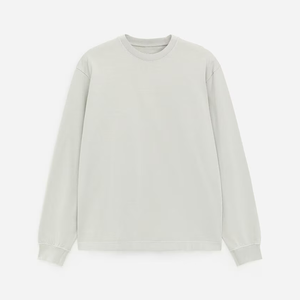 Sudadera Básica de Cuello Redondo para Hombre, Manga Larga, Color Sólido, Estilo Casual, Holgada, de Algodón y Felpa, Moda Urbana - Product Image 3