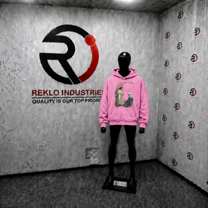 Sweat à capuche oversize rose à motif graphique CHRISTIAN, vêtement de mode spirituel, en polaire avec impression numérique, motif artistique Jésus-Christ, poche avant, décontracté, automne - Product Image 3
