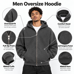 High Quality <b>Men</b> <b>Oversize</b> <b>Hoodie</b> Features Durable Material Relaxed Shape And Soft Feel <b>For</b> Modern Streetwear And Daily Outfits - Product Image 6