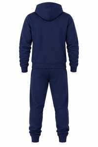 Mens <b>Navy</b> Winter Solid Hooded Pullover 100% Cotton Jogger Set <b>Sweatshirt</b> Jogger Pants Casual Tracksuit Lounge Wear - Product Image 3