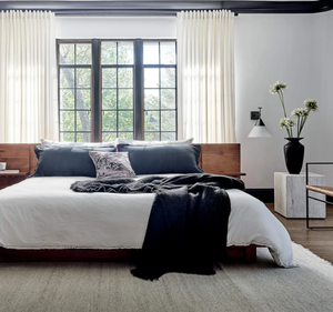 Base de Cama Flotante Moderna de Madera de Teca Sólida con Cabecera Integrada y Estante, Tamaño King Minimalista, Garantía de 3 Años - Product Image 6