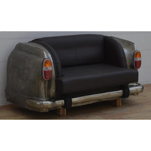 Sofá Reproducción Ambassador, Tapicería de Cuero, Estructura Metálica, Muebles de Estilo Vintage, Pedidos Personalizados al por Mayor - Product Image 1