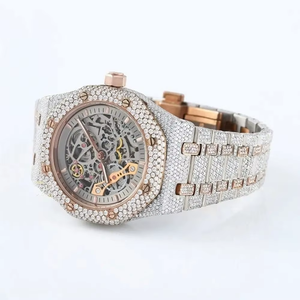 Reloj de Pulsera de Acero Inoxidable con Esfera de Cuarzo Analógica y Diseño de Esqueleto, para Uso Unisex y a la Moda - Product Image 3