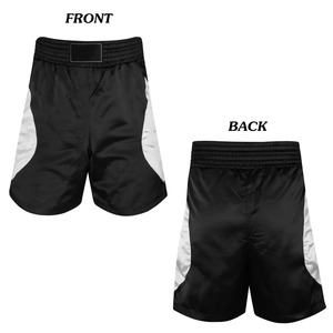Unisex <b>Black</b> White Martial Arts Training Wear Breathable Polyester Sleeveless Top and Shorts Set for MMA Muay Thai Practice - Product Image 5
