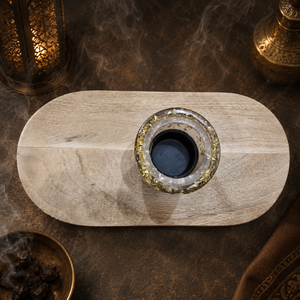 Latest Resin Gold Foil <b>Bakhoor</b> Burner With Metal Lid Ramadan Eid Gift Arabic Incense Burner Mabkhara <b>Oud</b> Burner Home Fragrance - Product Image 6