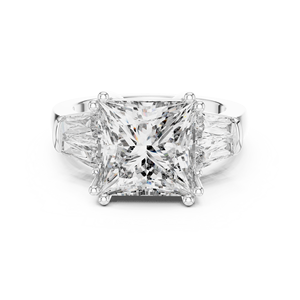 Anillo de Diamante Moissanita de Plata de Ley 925 para Mujer - Product Image 1