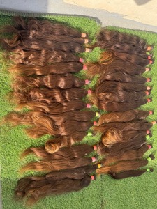 Paquetes de cabello al por mayor Hairroot India HRI-05-Baby Hairs, castaño natural, Remy, cabello indio de templo, cutícula alineada, trama doble a máquina - Product Image 2