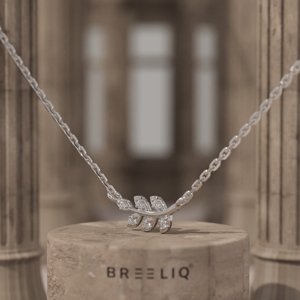Collar con Colgante de Hoja de Diamante Cultivado en Laboratorio de Oro de 14K, Collar de Cadena Delicado Inspirado en la Naturaleza para Mujer, Proveedor OEM - Product Image 2