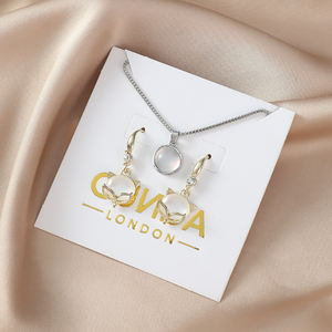 Emballage de carte en carton élégant et minimaliste pour bijoux, boucles d'oreilles, bagues, avec logo personnalisé, vente chaude, papier recyclé, carte ELE - Product Image 6